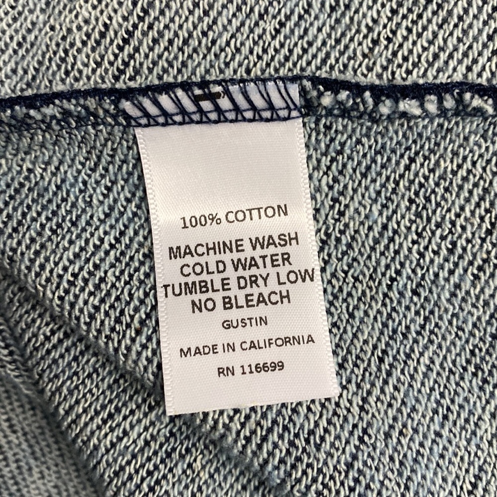 GUSTIN FRENCH TERRY CARDIGAN - DARK INDIGO DYE - Picture 9 of 9